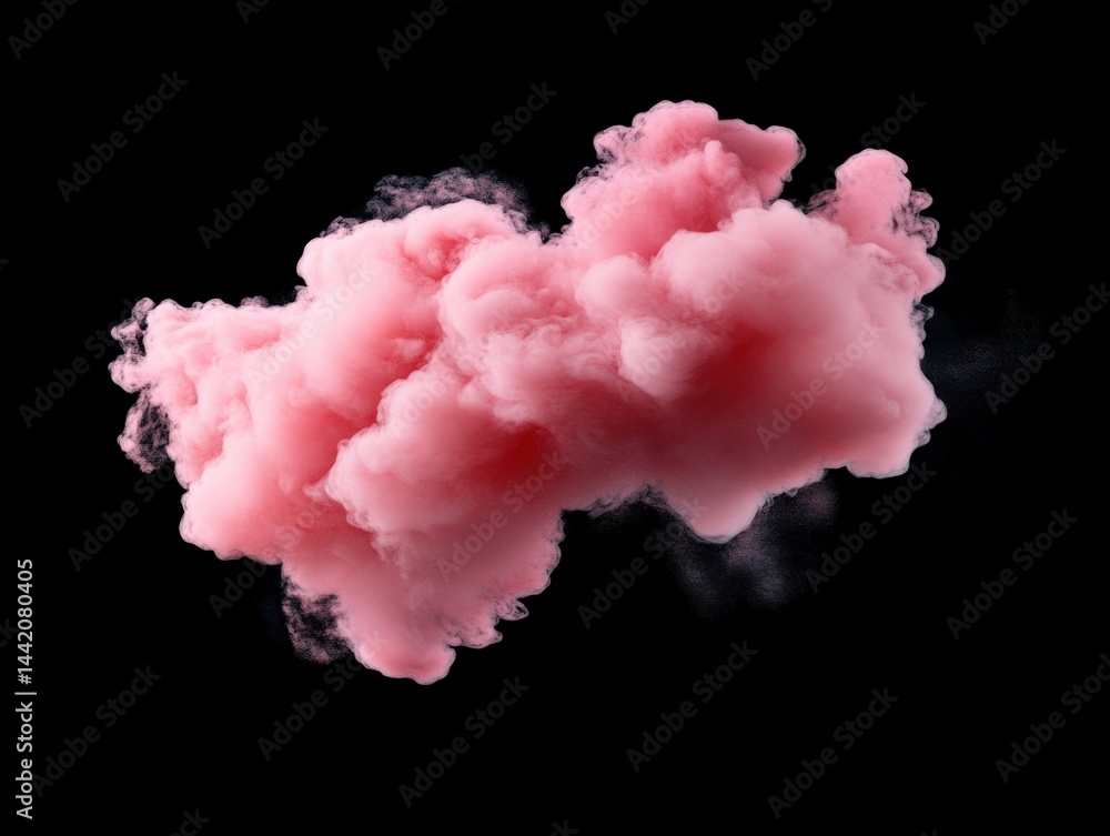 Pink cloud on black background Pink cloud on black background