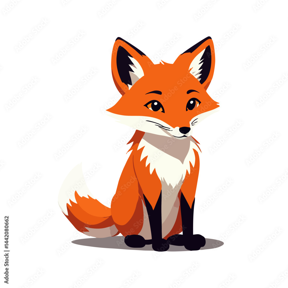 Obraz premium Cute fox vector graphic and illustration