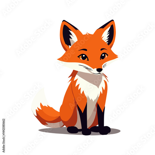 Cute fox vector graphic and illustration
