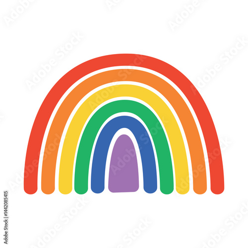 LGBT flag, rainbow color love symbol, pride month in June, vector illustration.