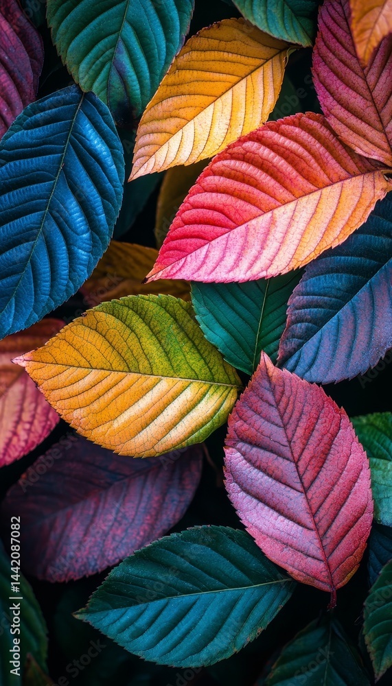 custom made wallpaper toronto digitalVibrant Autumn Leaves Background, Colorful Fall Foliage Texture, Nature s Palette in Close-Up Detail