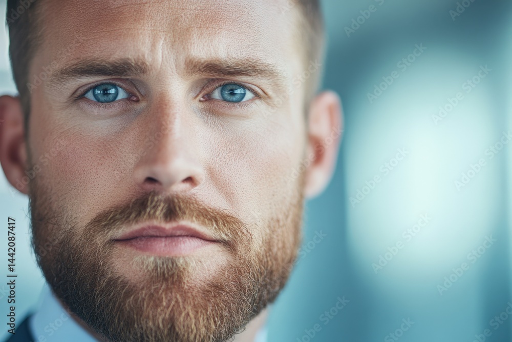 Obraz premium Serious man looking at camera