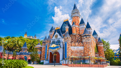 Entertainment park. VINPEARL Island in Vietnam. Vietnam Disneyland