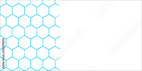 Abstract blue backdrop featuring a seamless hexagonal pattern with a 3D honeycomb structure