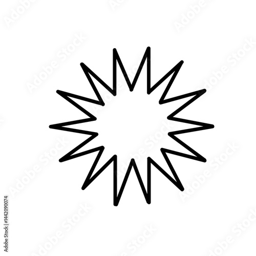 vector illustration of a sparkle star line