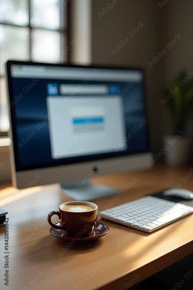 custom made wallpaper toronto digitalcoffee cup and laptop