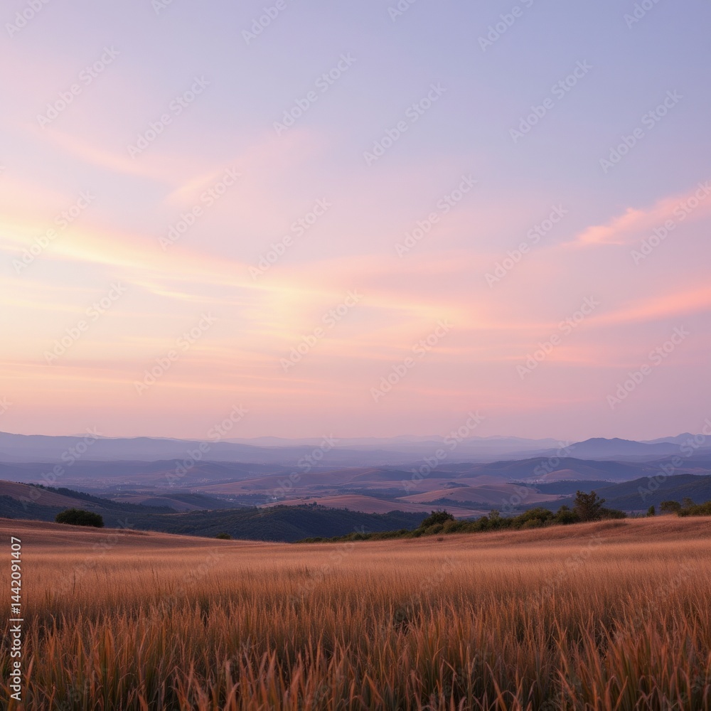 Obraz premium Golden Field at Dusk