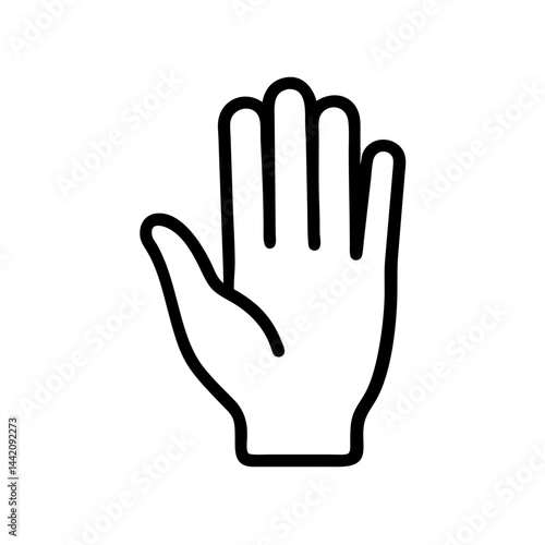 Hand Gesture Illustrating Stop Signal icon  transparent background