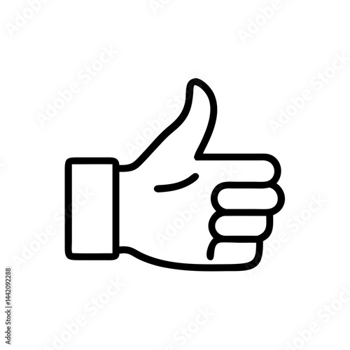 Hand giving thumbs up icon  transparent background