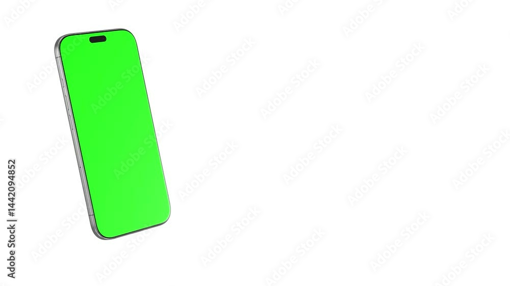 Smartphone with a green screen and a rectangular tracking plane – smooth phone rotations and movements from left to right, and horizontal to the center Smartphone with a green screen and a rectangular tracking plane – smooth phone rotations and movements from left to right, and horizontal to the center