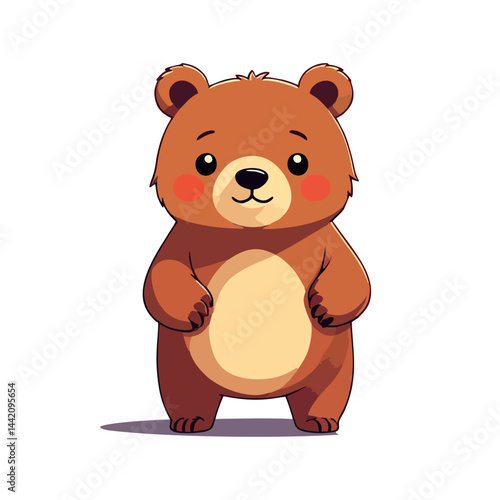 Cute bear vector graphic and illustration