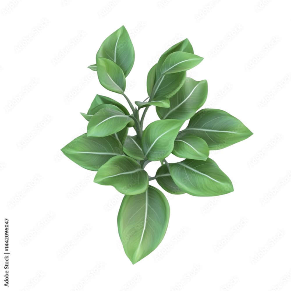 Lush green plant leaves against a vibrant multicolored striped background a botanical illustration Lush green plant leaves against a vibrant multicolored striped background a botanical illustration