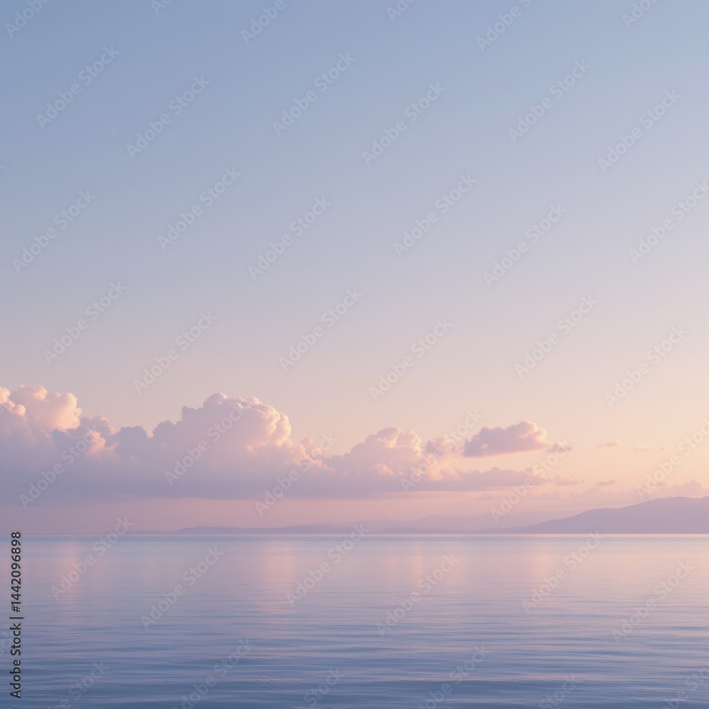Fototapeta premium Serene Ocean Horizon at Dusk
