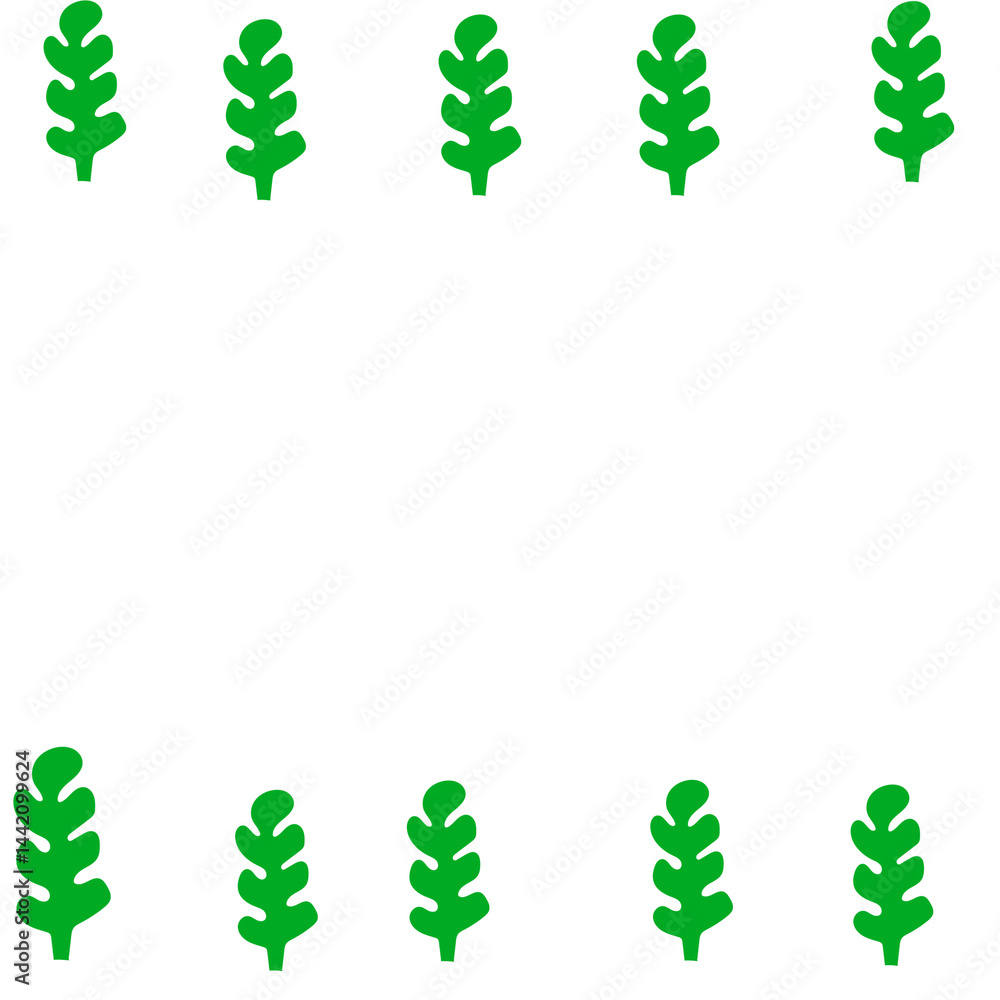 green leaves frame green leaves frame