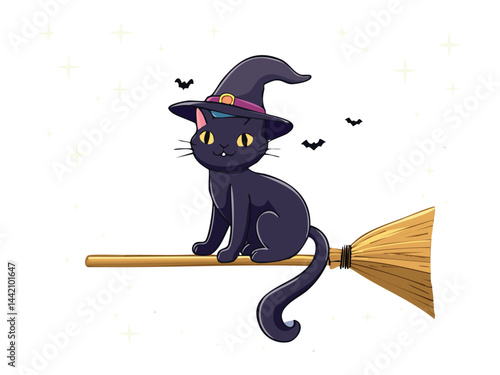 Fantasy Black Cat Halloween Art