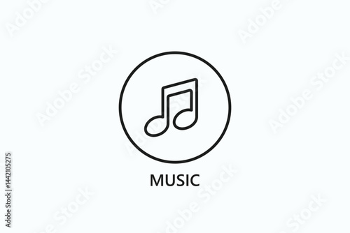 Music Icon Or Logo Isolated Illustration