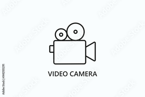 Video Camera Icon Or Logo Isolated Illustration