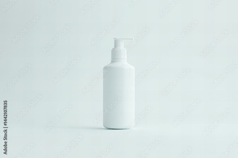 Single bottle of mouthwash displayed on white background Single bottle of mouthwash displayed on white background