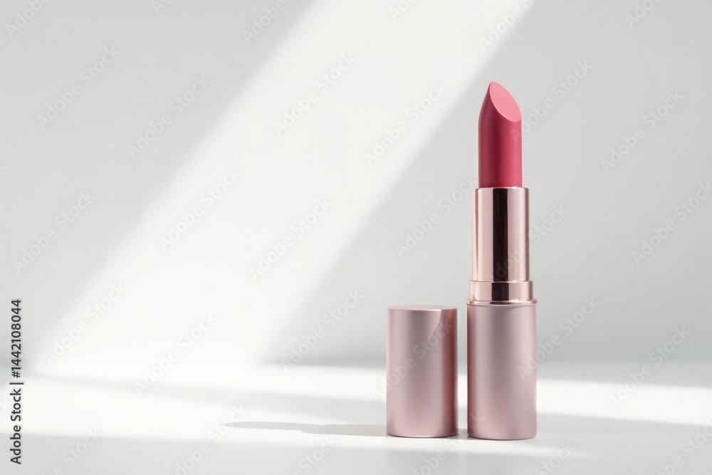 Elegant lipstick tube, pristine white backdrop, beauty, elegant, product Elegant lipstick tube, pristine white backdrop, beauty, elegant, product