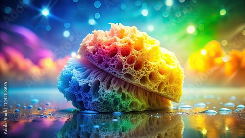 Bath Sponge Double Exposure Photography, Abstract Art, Creative, Minimalist