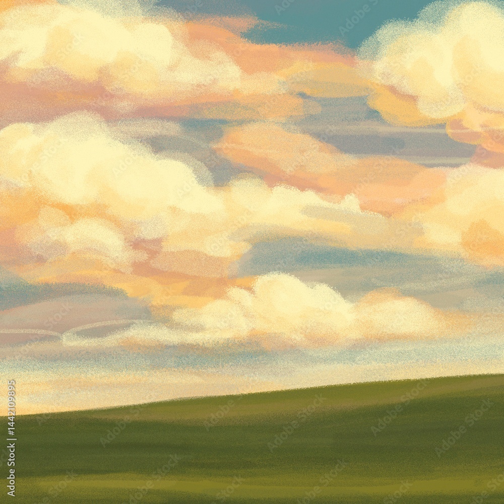 Fototapeta premium Sky background, minimal pastel design
