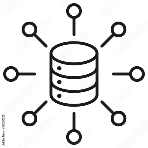 Distributed Outline Icon