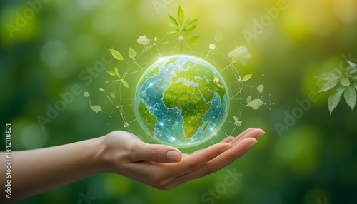 Human Hand Holding the Earth A Symbol of Environmental Protection