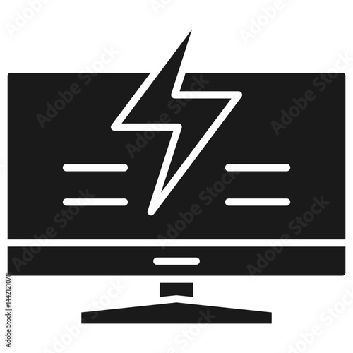 Computing Power Glyph Icon