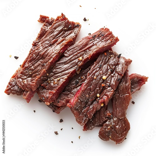 Delicious homemade beef jerky recipe perfect snack for protein lovers and meat enthusiasts to enjoy anytime on transparent background