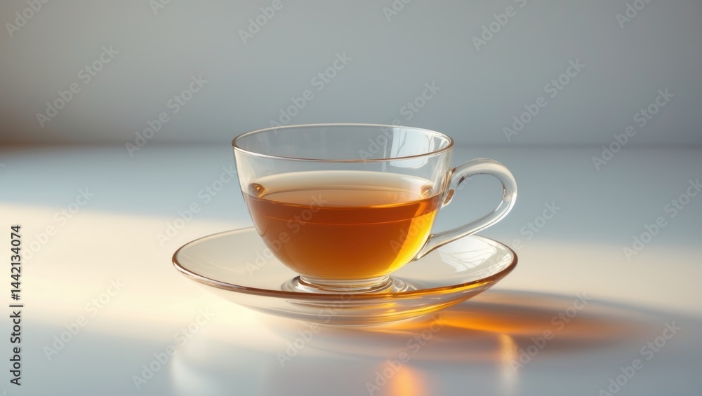 Black tea served in a glass cup. Background isolated Black tea served in a glass cup. Background isolated