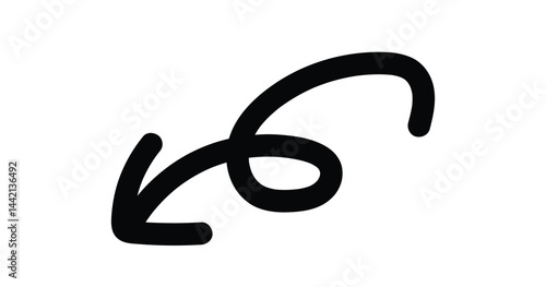 hand drawn rotating arrow