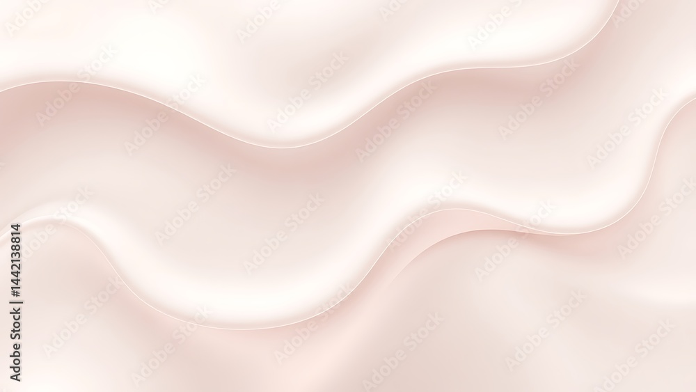 Obraz premium 柔らかなピーチ色のウェーブ