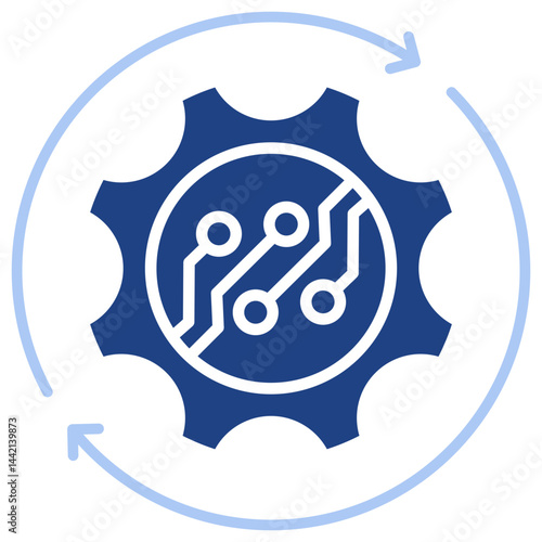 Automation Flat Blue Icon