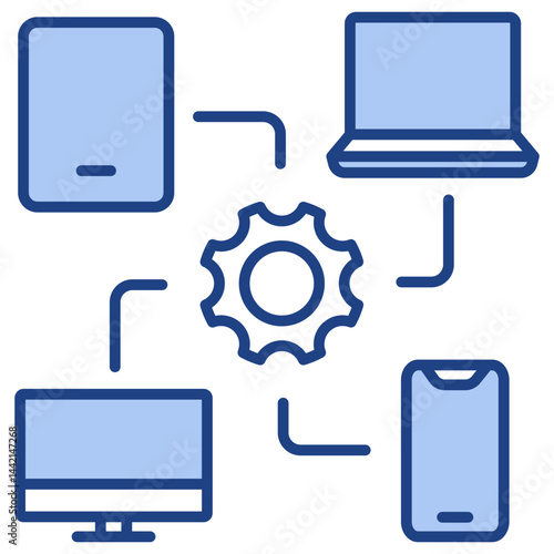 Device To Device Blue Icon