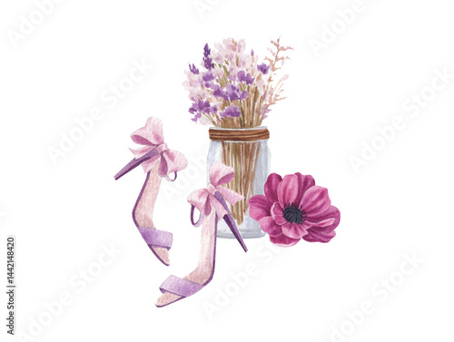 pink flower in a vase