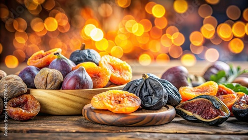Obraz na płótnie Long Exposure Dried Apricots Prunes Figs - Food Photography w salonie