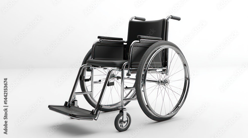 Fototapeta premium Modern black wheelchair