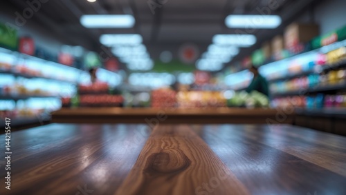 Wallpaper Mural Bokeh shopping backdrop alongside desk Torontodigital.ca