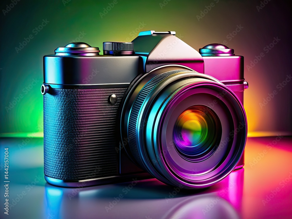 Minimalist Black and White Camera PNG, Photography, Modern Design
