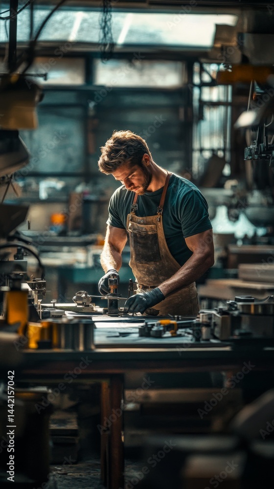 craftsman working in a workshop
craftsman working in a workshop