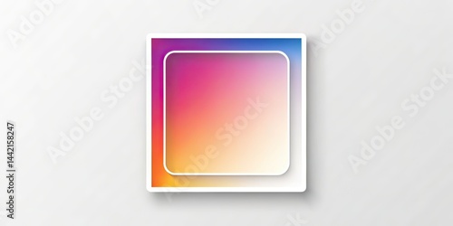Obraz na płótnie Minimalist Instagram Profile Frame AI Photo w salonie