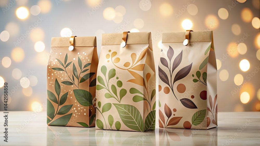 Minimalist Organic Packaging Mockup Trio - Unique Designs