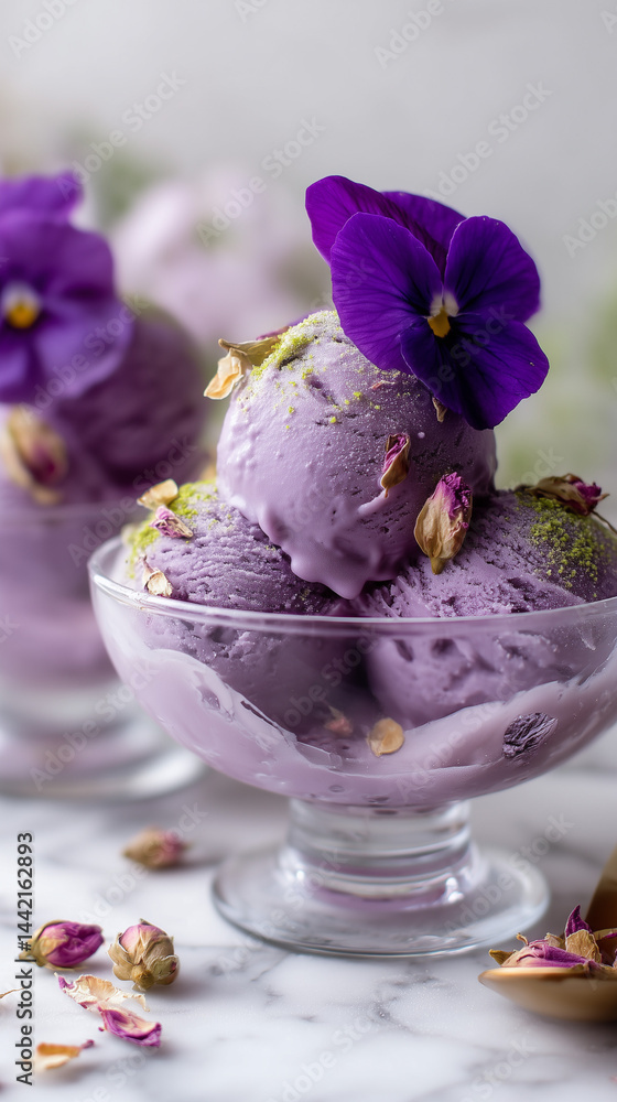 flowers and ice cream
