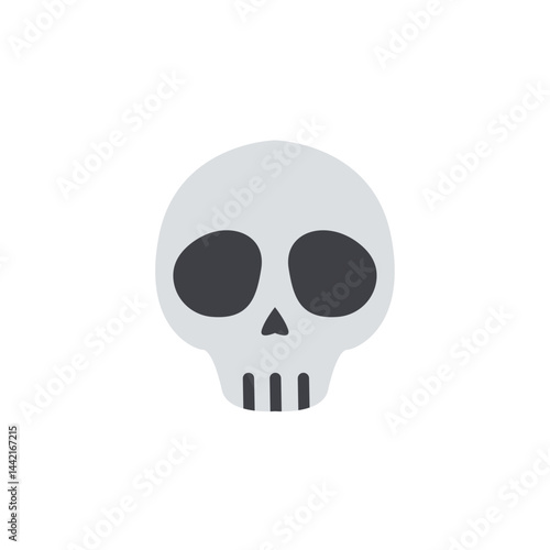 skull death halloween scary toxic emoji vector symbol sign icon illustration