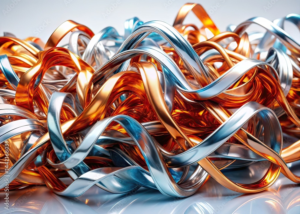 Molten Copper & Icy Silver Symphony