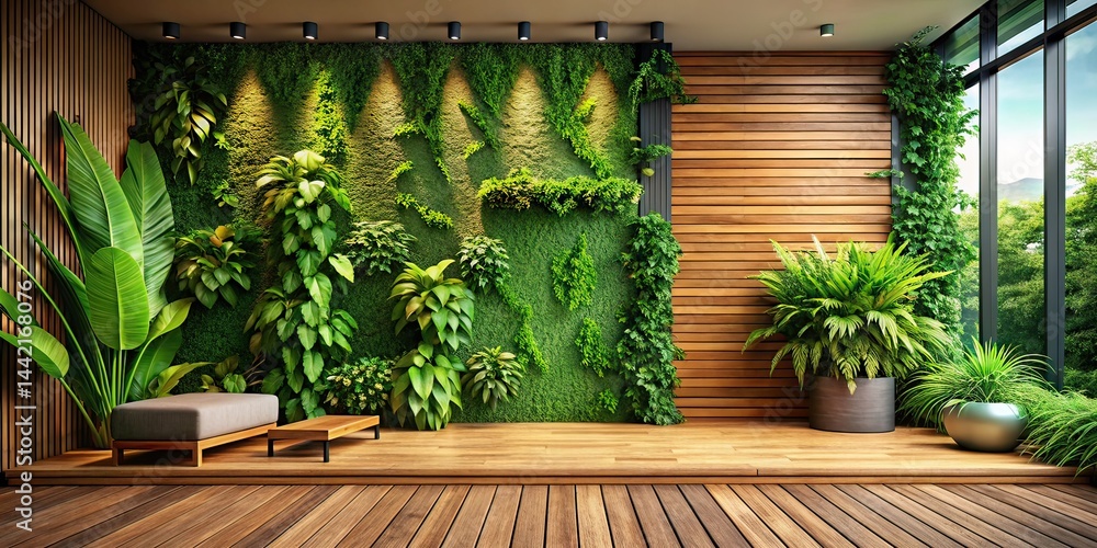 Modern Wooden Deck with Vertical Garden - Outdoor Decor Inspiration