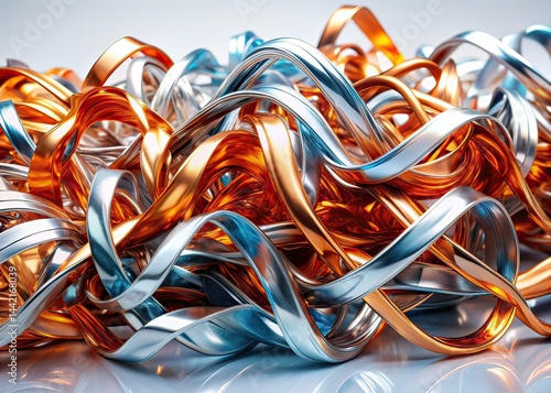Molten Copper & Icy Silver Symphony