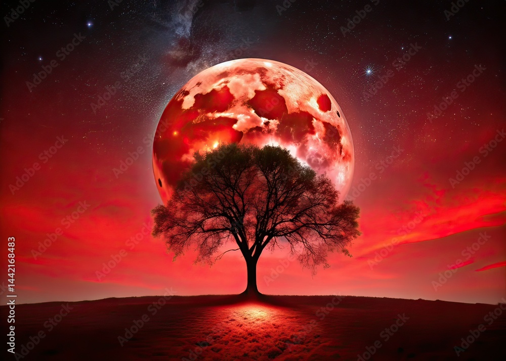 Moonlit Tree Shadows - Dark Ambient Aerial Photography