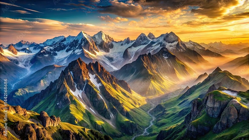 Mountain Aerial Photography SVG Background Design