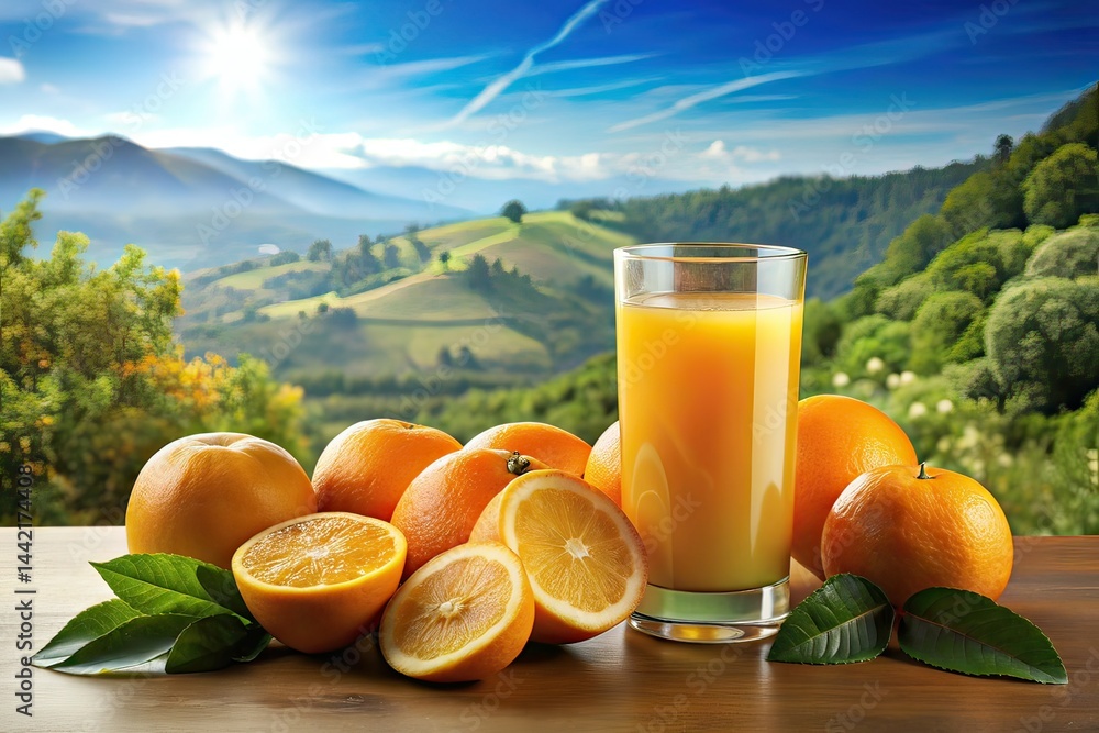 Orange Juice & Slices - Landscape Photography